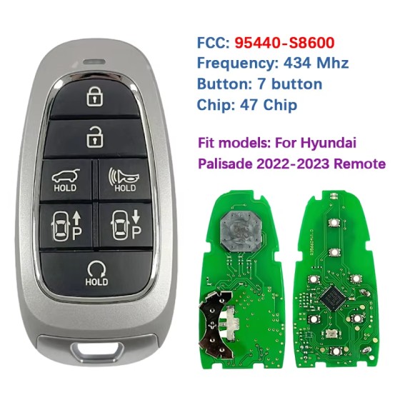 2022-2023 Hyundai Palisade / 7-Button Smart Key / PN: 95440-S8600 / TQ8-FOB-4F28 (AFTERMARKET)